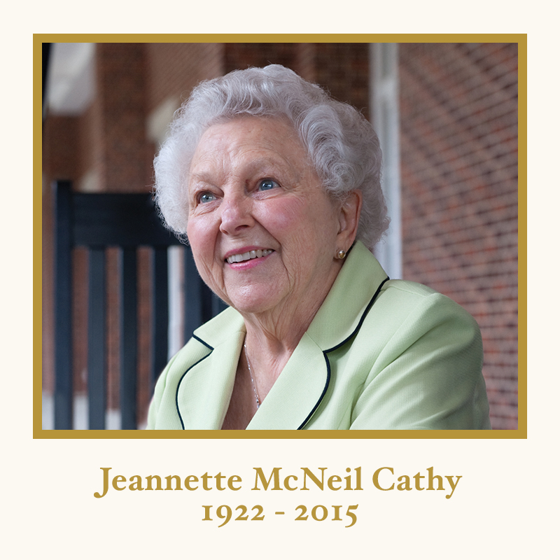 Jeannette Cathy 1922-2015